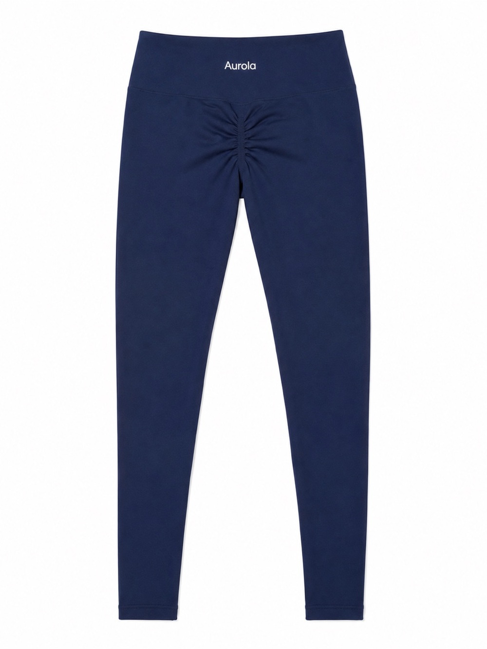 Aurola Womens Navy High-Rise Ruched Leggings
